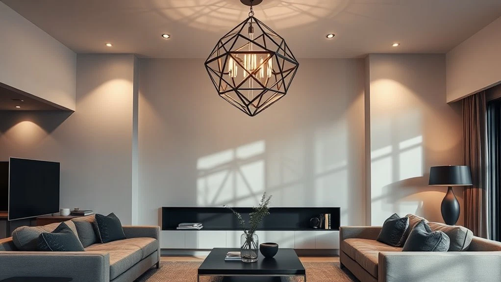 hanging lamp with suspension