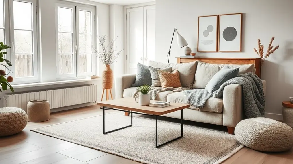 scandinavian style cozy interiors